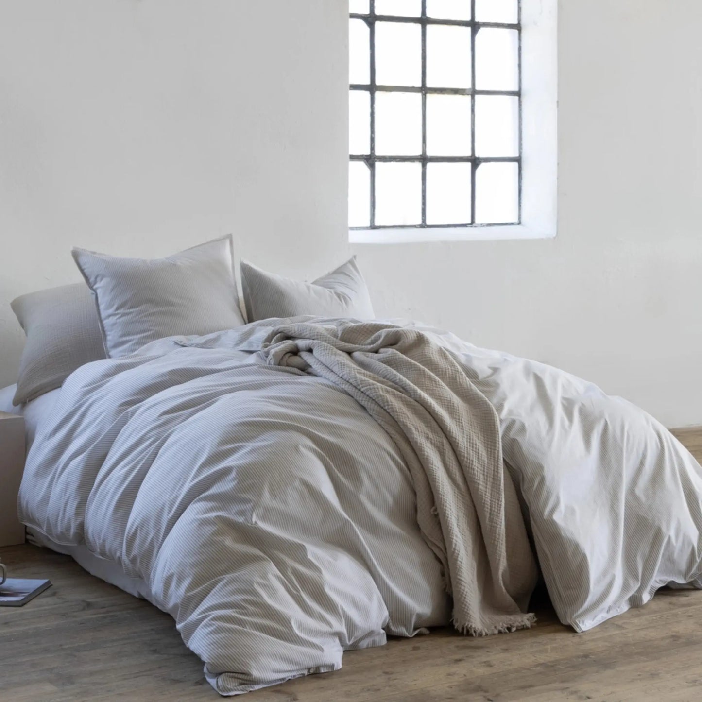 Borås Cotton Cille Bäddset 150x210/50x60 cm, Beige