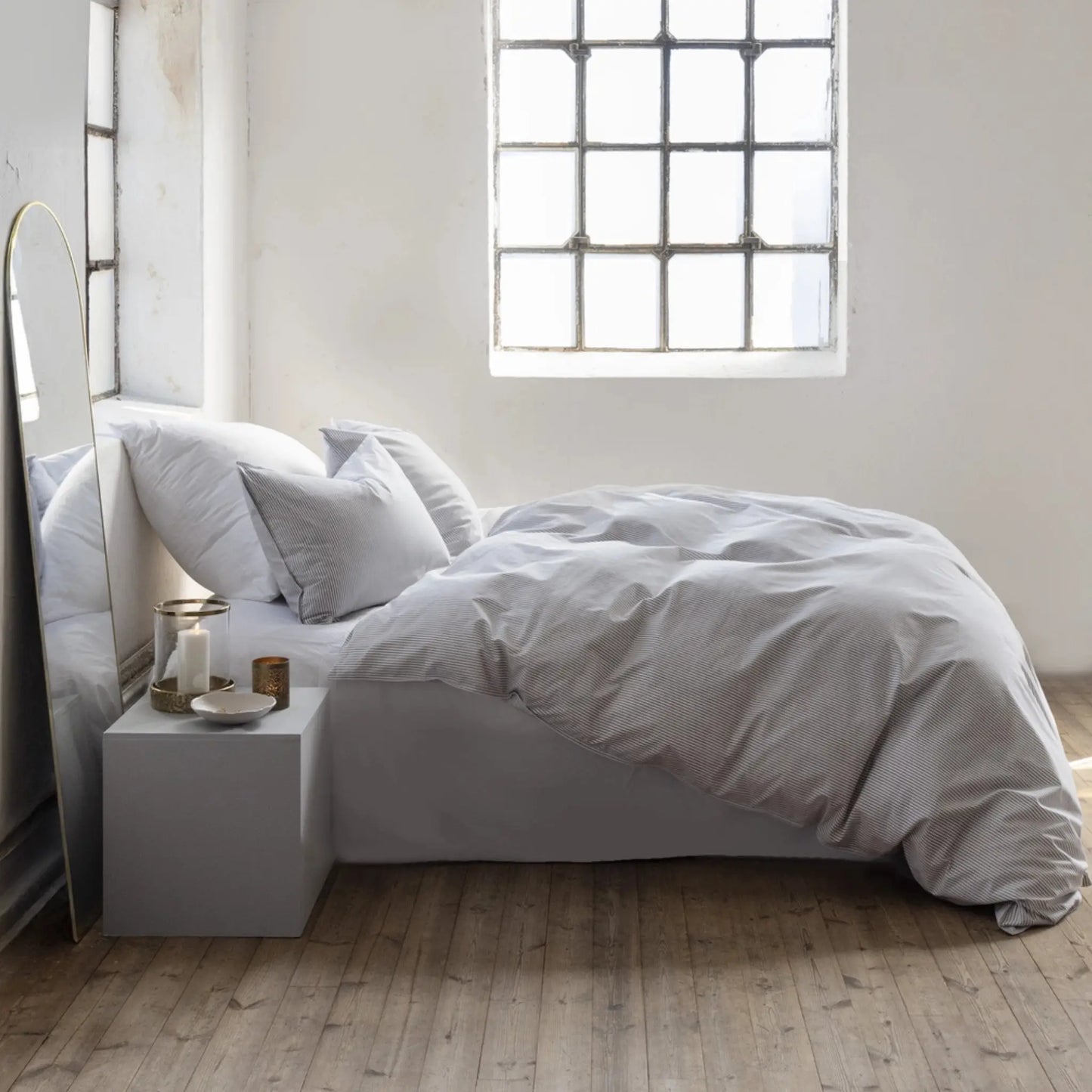Borås Cotton Cille Bäddset 230x220/2*50x60 cm, Antrasit