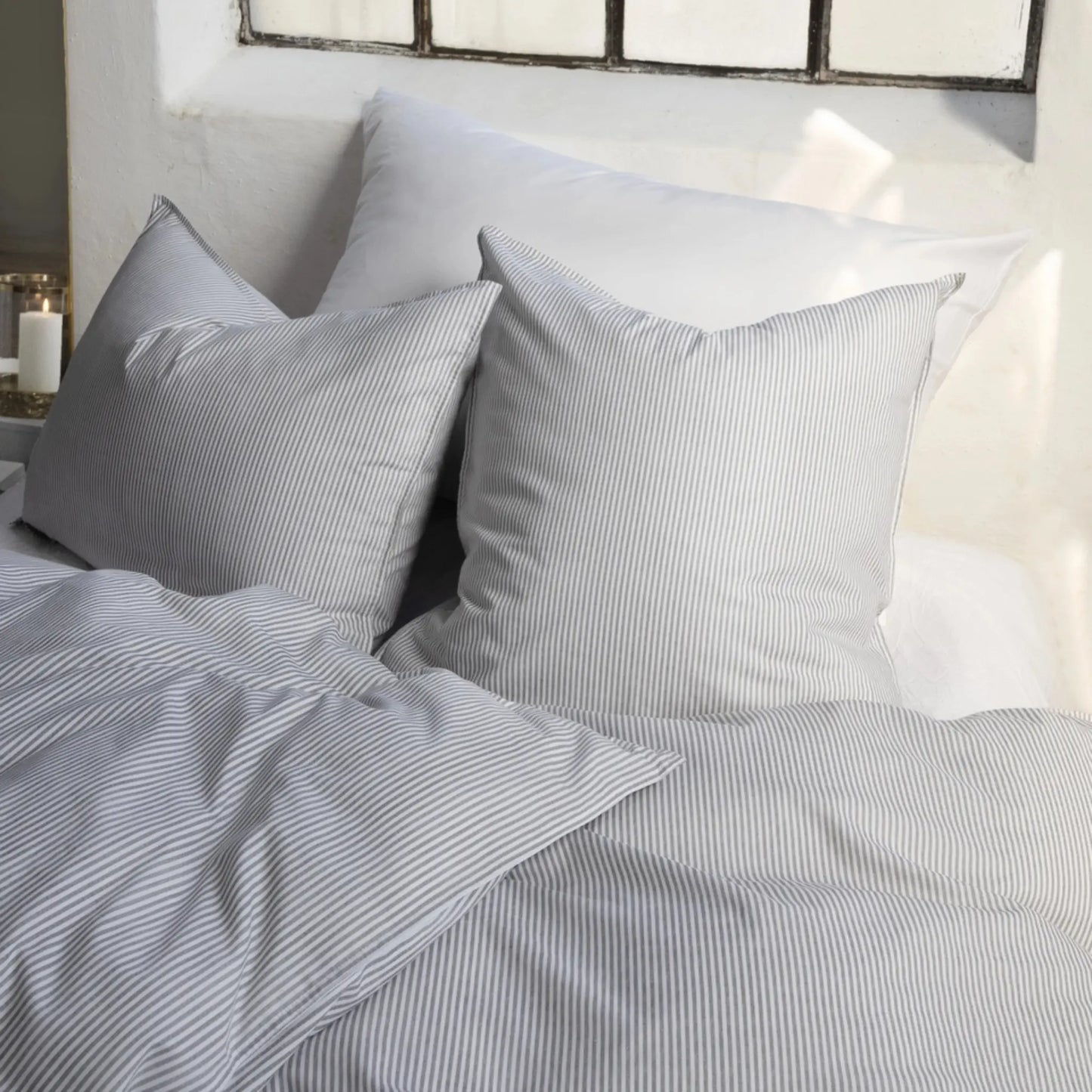 Borås Cotton Cille Bäddset 230x220/2*50x60 cm, Antrasit