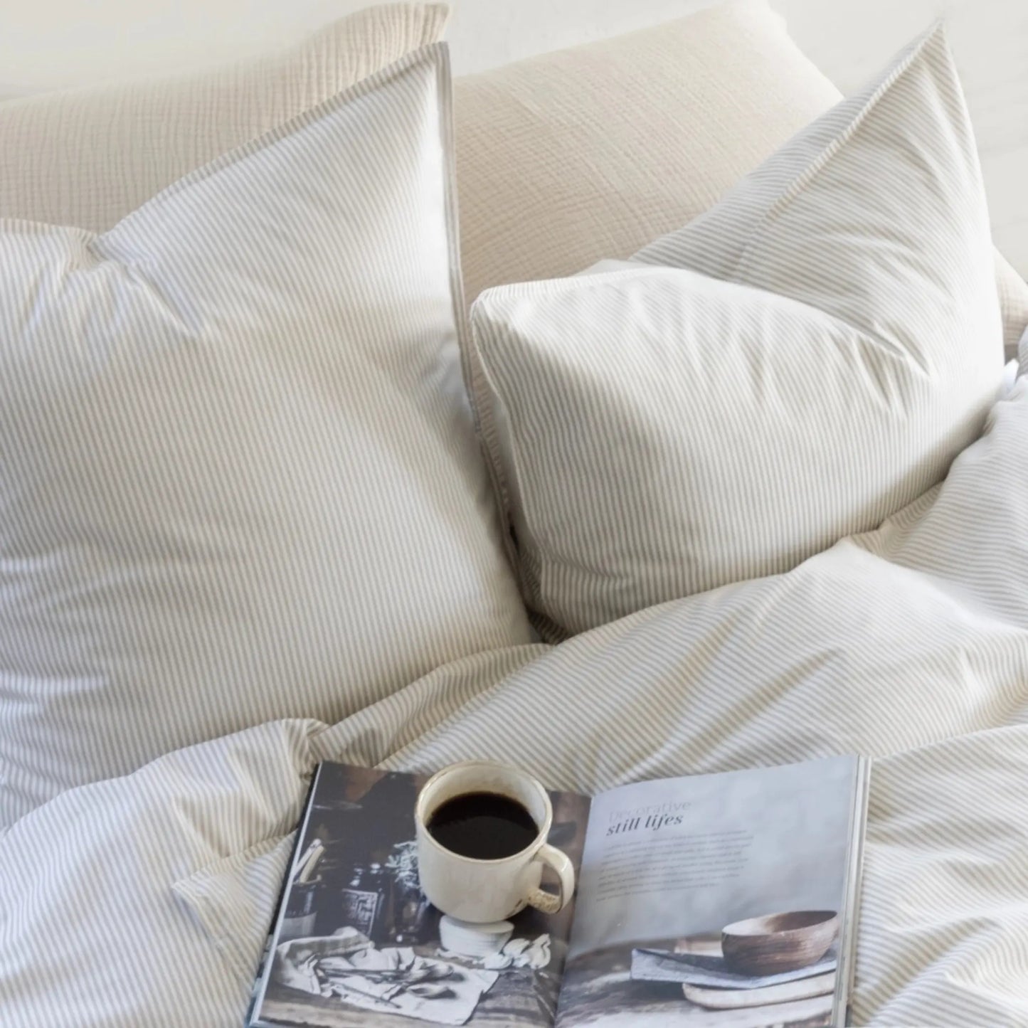 Borås Cotton Cille Bäddset 150x210/50x60 cm, Beige