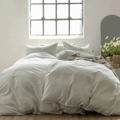 Borås Cotton Cille Bäddset 150x210/50x60 cm, Grön