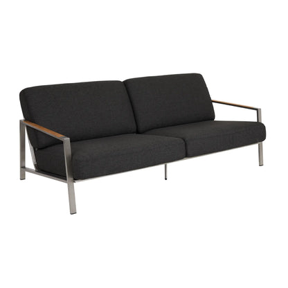 Brafab Naos 2,5-Sits Soffa, Rostfritt Stål/Nearly Black
