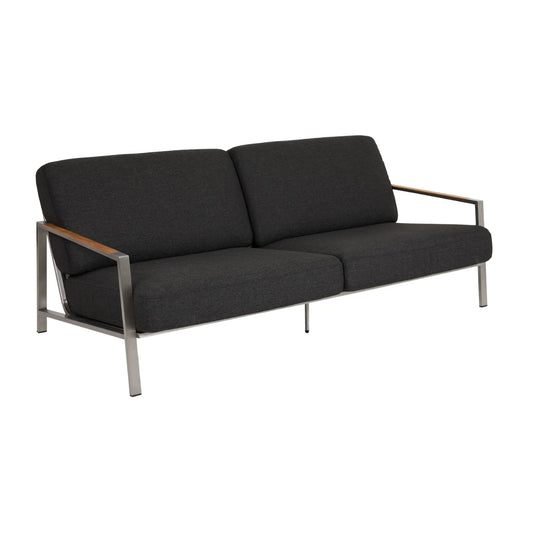 Brafab Naos 2,5-Sits Soffa, Rostfritt Stål/Nearly Black
