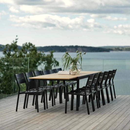 Brafab Naos Matbord, Svart/Teak