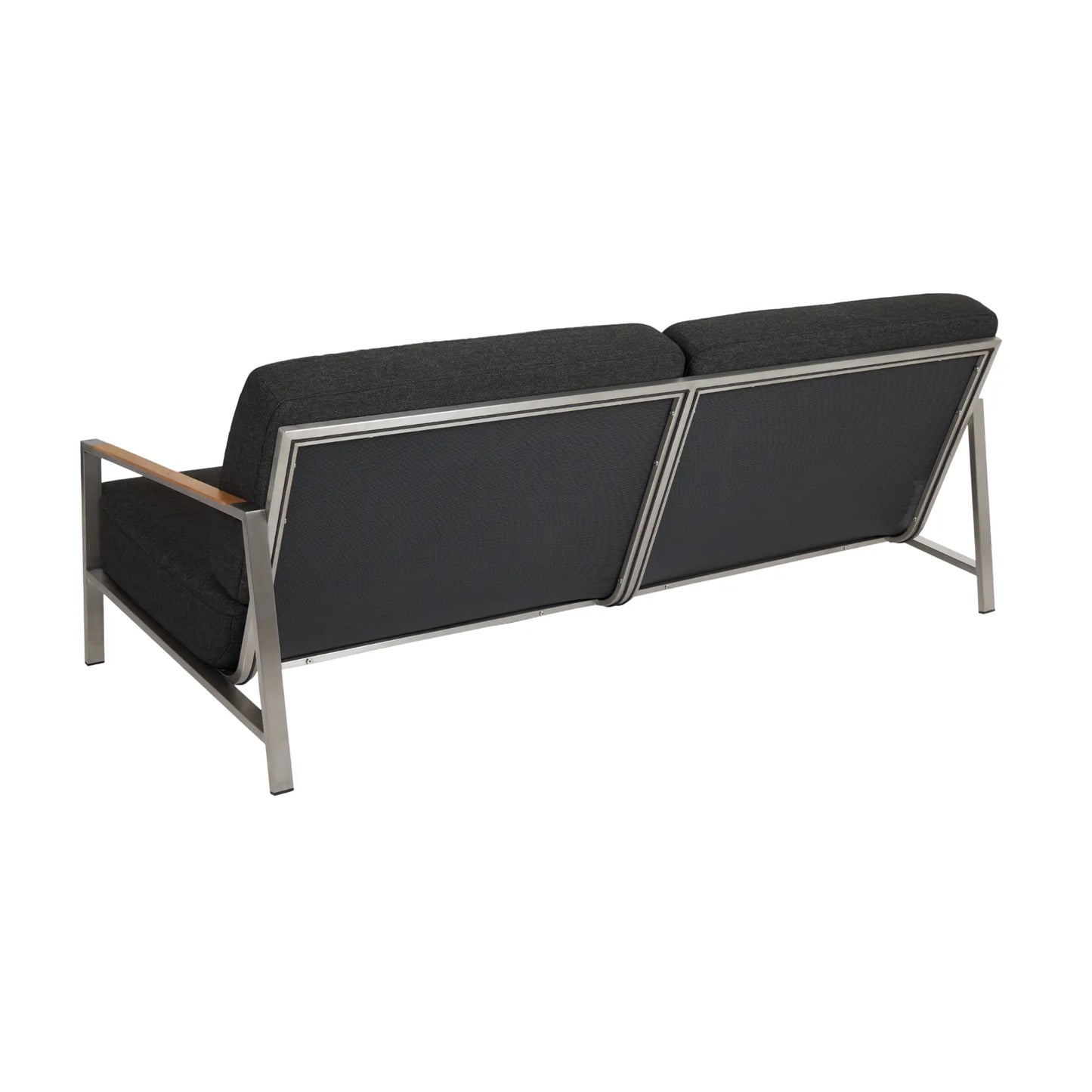 Brafab Naos 2,5-Sits Soffa, Rostfritt Stål/Nearly Black