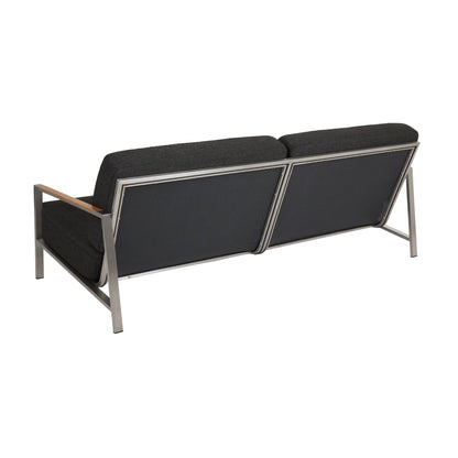 Brafab Naos 2,5-Sits Soffa, Rostfritt Stål/Nearly Black