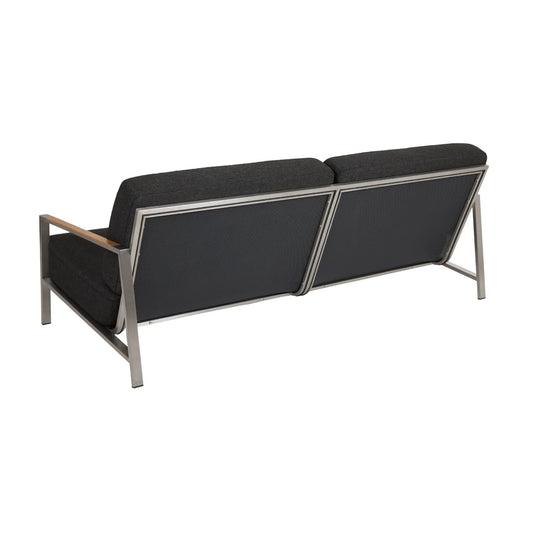 Brafab Naos 2,5-Sits Soffa, Rostfritt Stål/Nearly Black