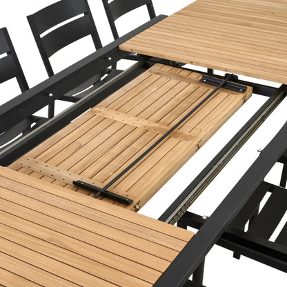 Brafab Naos Matbord, Svart/Teak