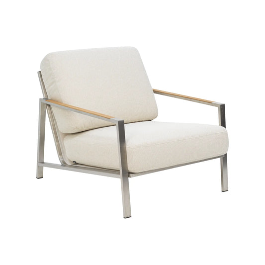 Brafab Naos Fåtölj, Stainless Steel/Dot Beige