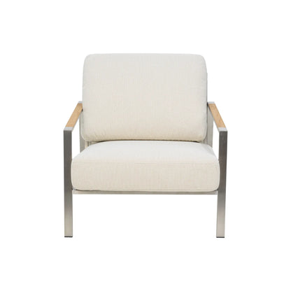 Brafab Naos Fåtölj, Stainless Steel/Dot Beige