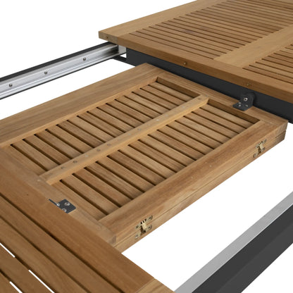 Brafab Lyon Matbord, Svart/Teak