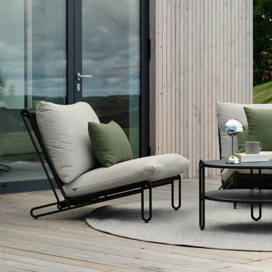 Brafab Blixt Loungefåtölj, Svart/Cley Beige