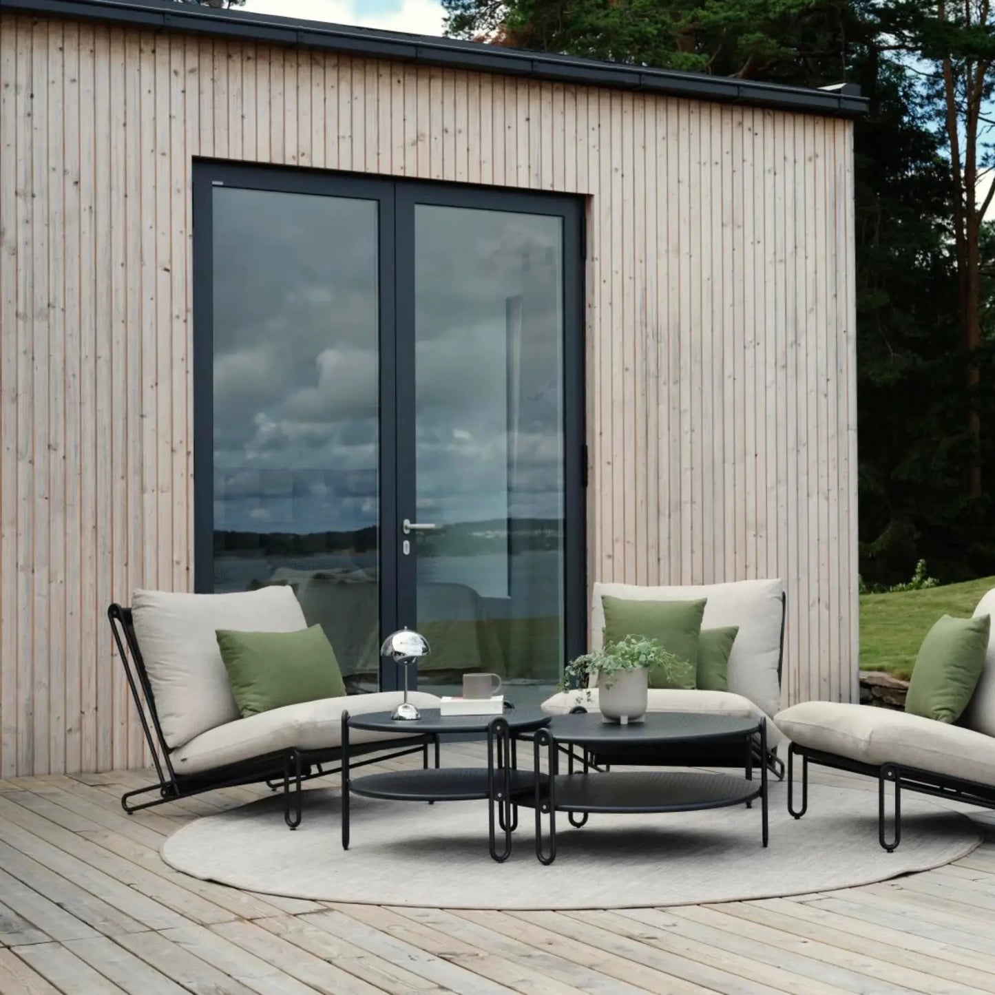 Brafab Blixt Loungefåtölj, Svart/Cley Beige