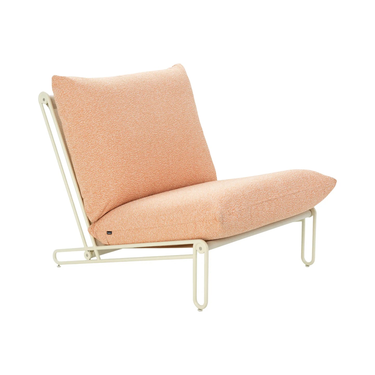 Brafab Blixt Loungefåtölj, Pearl White/Teddy Orange