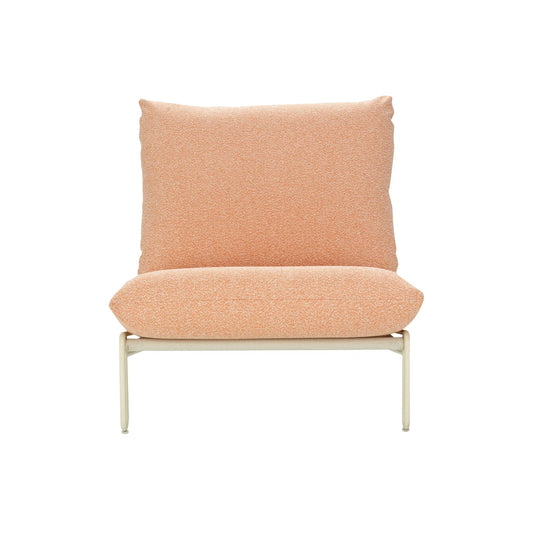 Brafab Blixt Loungefåtölj, Pearl White/Teddy Orange