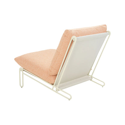 Brafab Blixt Loungefåtölj, Pearl White/Teddy Orange