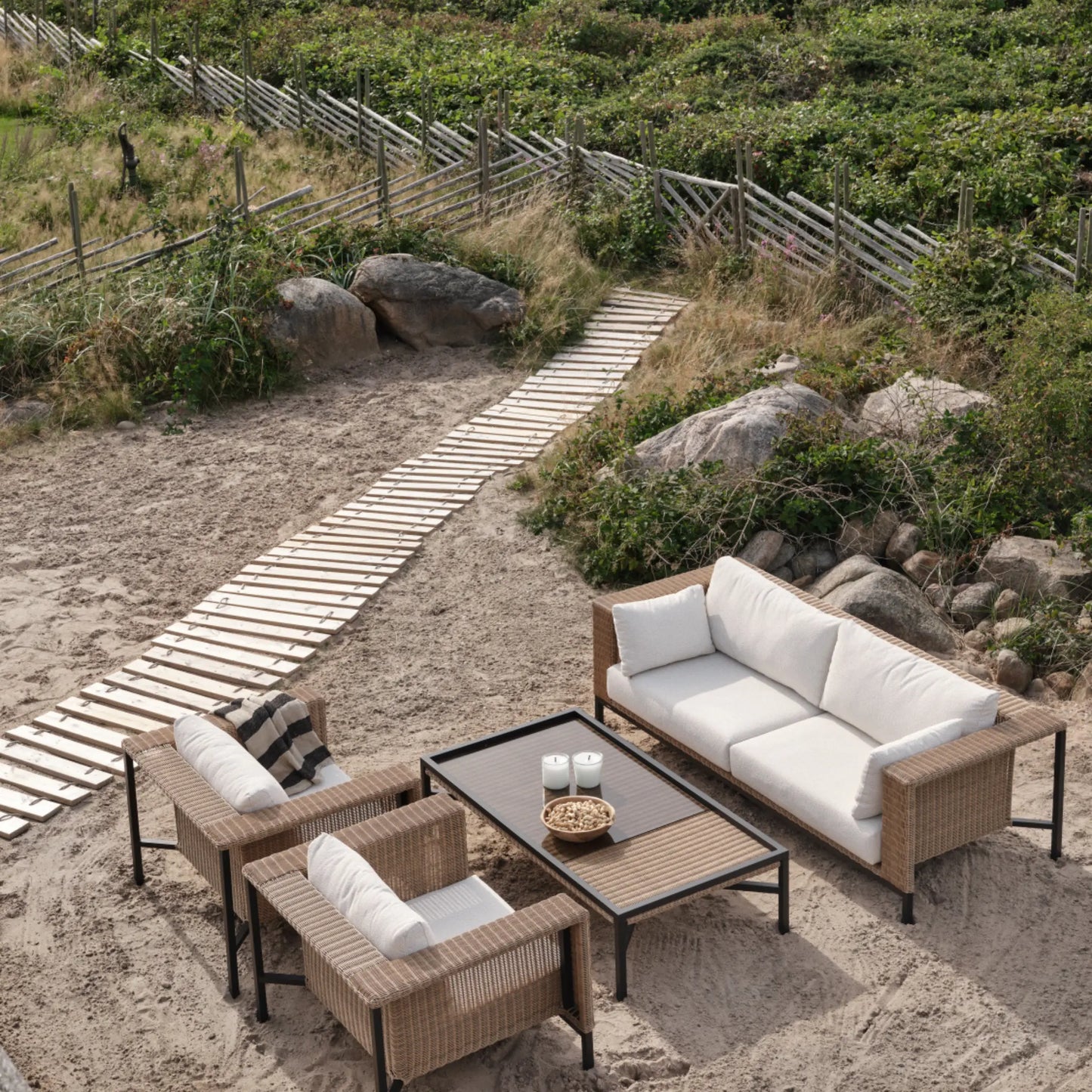 Brafab Shell 2,5-Sits Soffa, Rustik/Teddy Rice