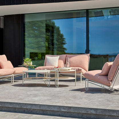 Brafab Blixt Loungefåtölj, Pearl White/Teddy Orange