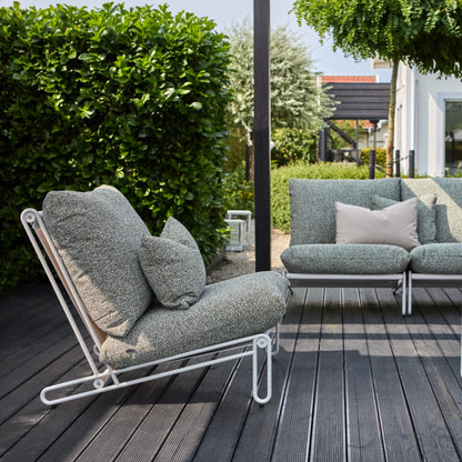 Brafab Blixt Loungefåtölj, Light Grey/Teddy Verde