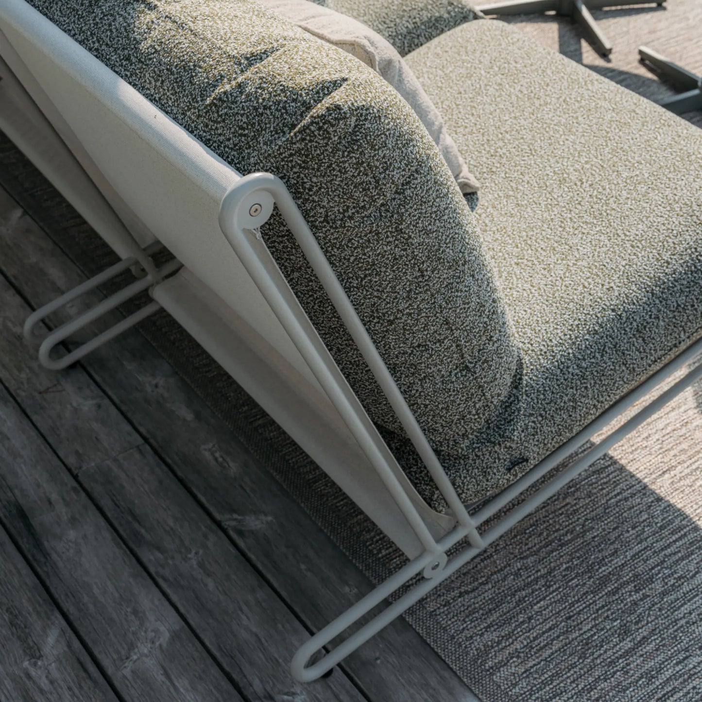 Brafab Blixt Loungefåtölj, Light Grey/Teddy Verde