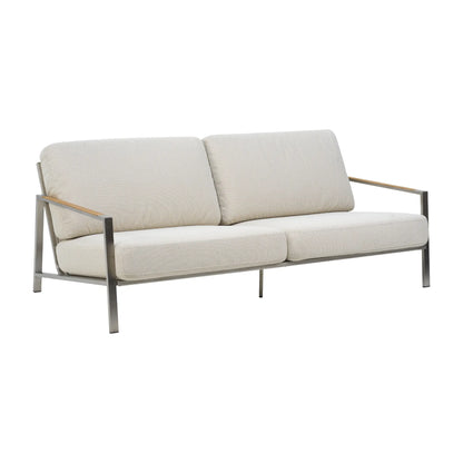 Brafab Naos 2,5-Sits Soffa, Stainless Steel/Dot Beige