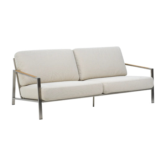 Brafab Naos 2,5-Sits Soffa, Stainless Steel/Dot Beige