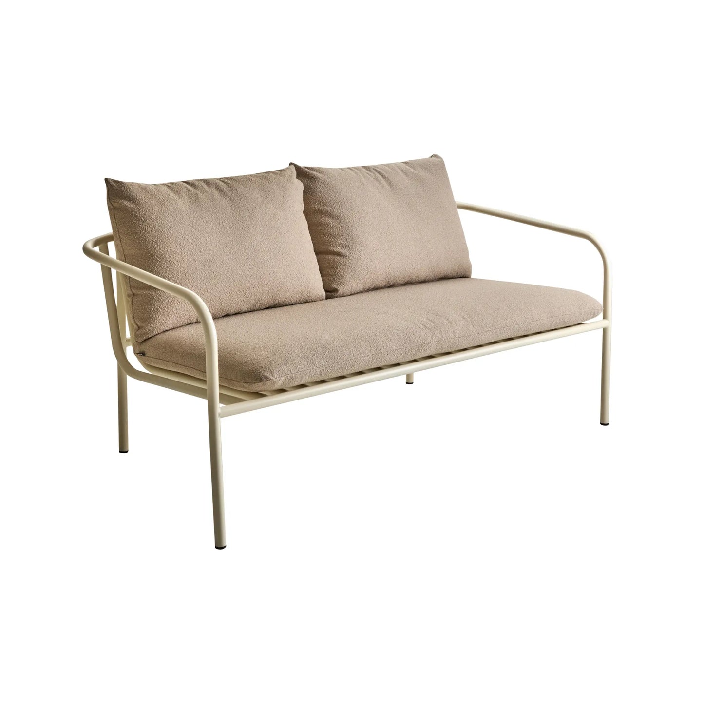 Brafab Bendt 2-Sitssoffa, Pearl White/Teddy Beige