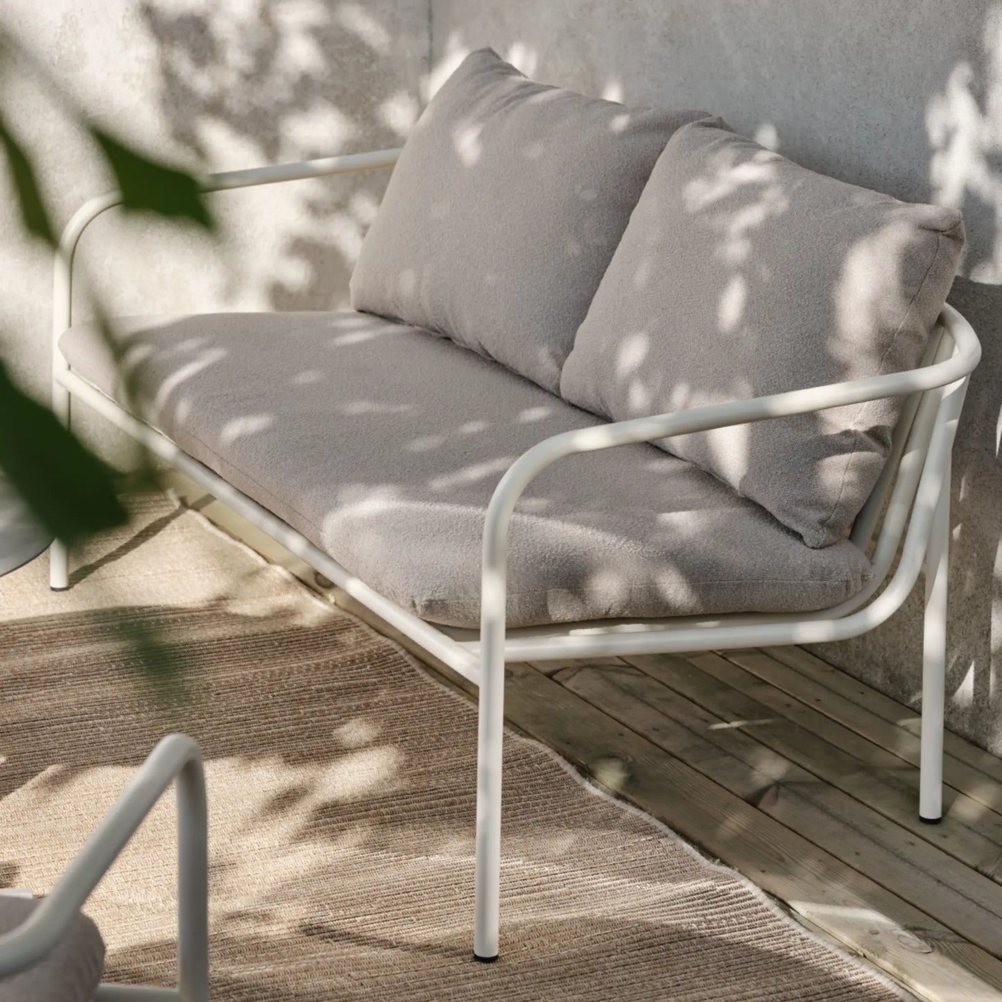 Brafab Bendt 2-Sitssoffa, Pearl White/Teddy Beige