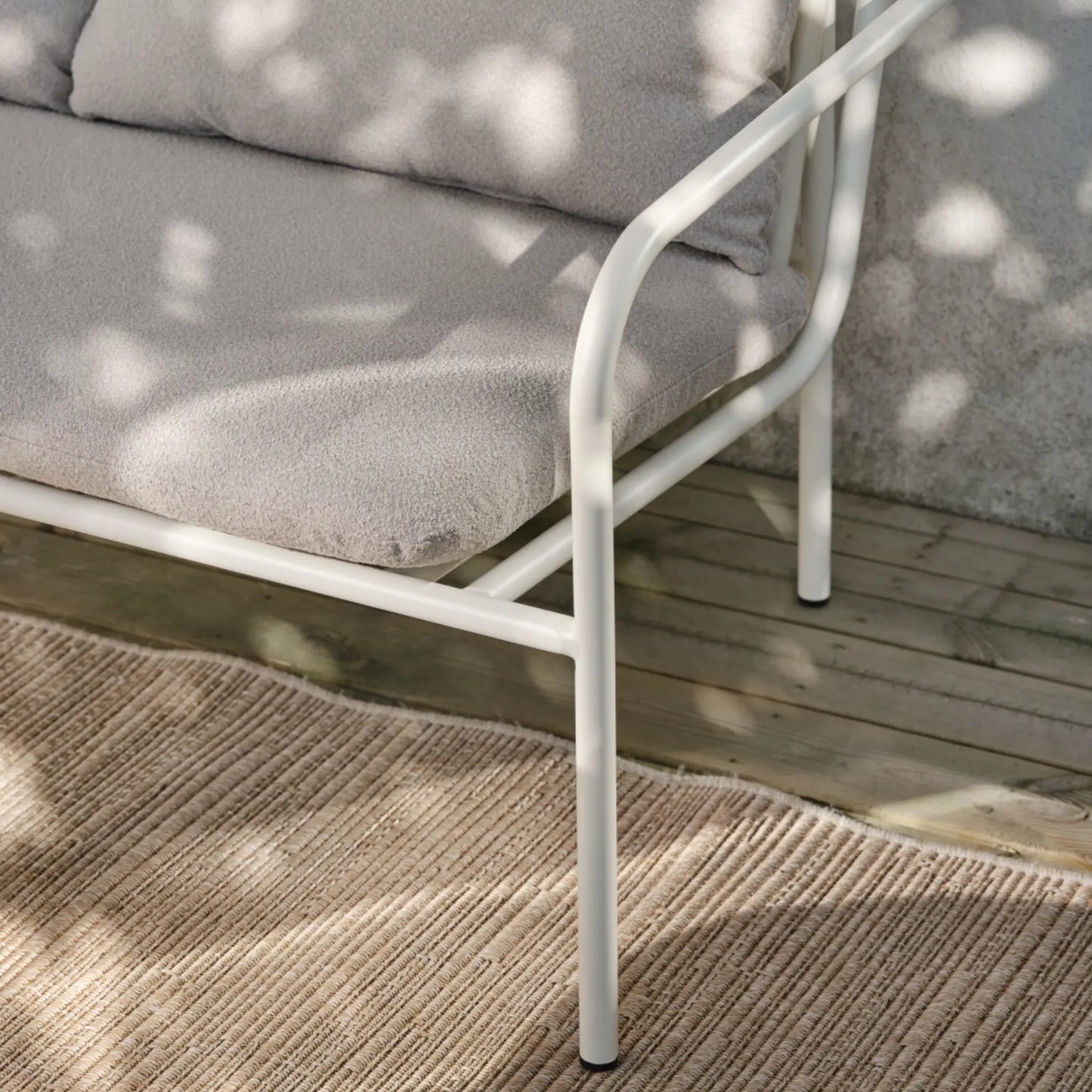 Brafab Bendt 2-Sitssoffa, Pearl White/Teddy Beige