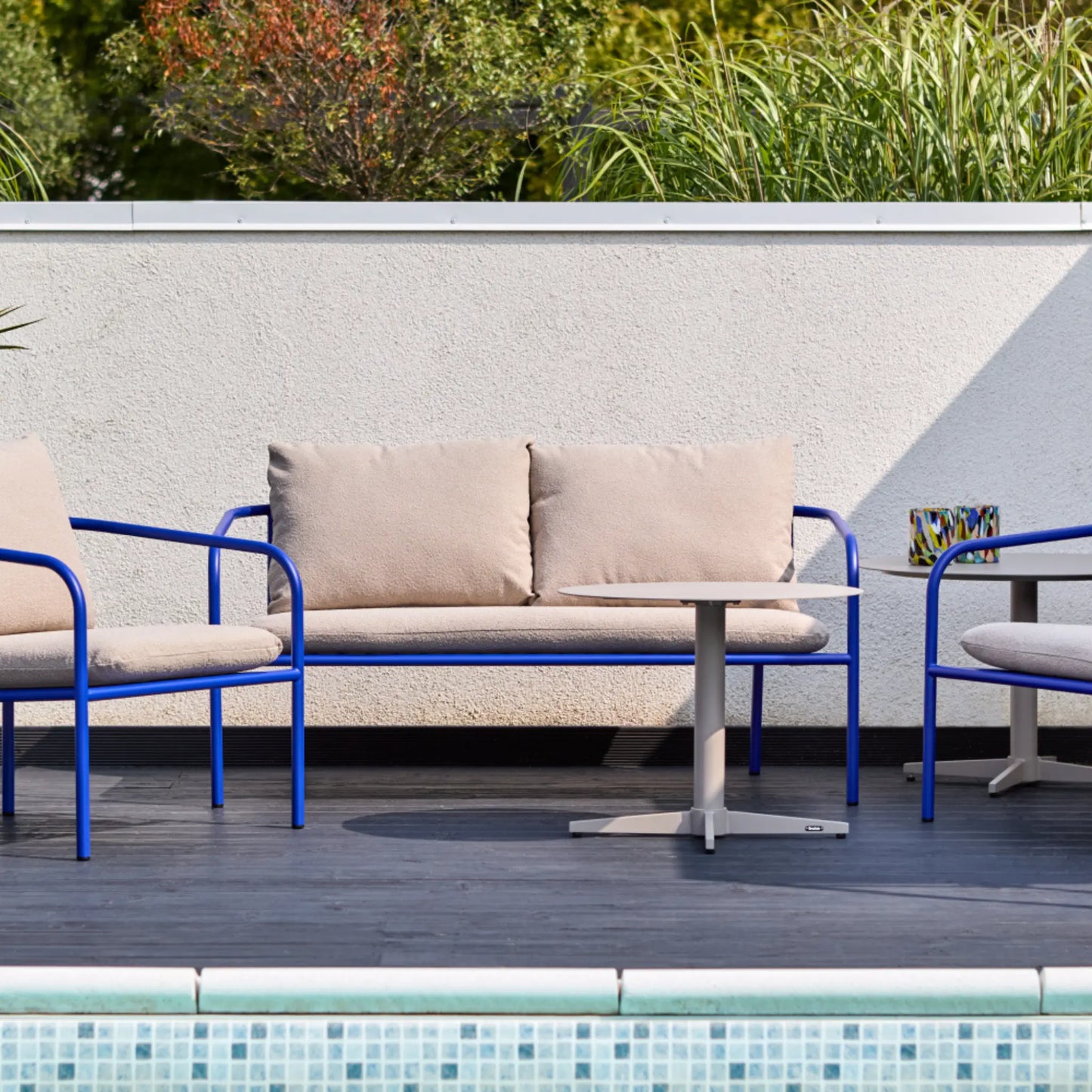 Brafab Bendt 2-Sitssoffa, Indigo Blue/Teddy Beige