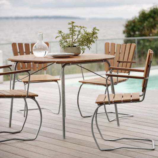 Brafab 56:An Matbord, Galvaniserad/Teak