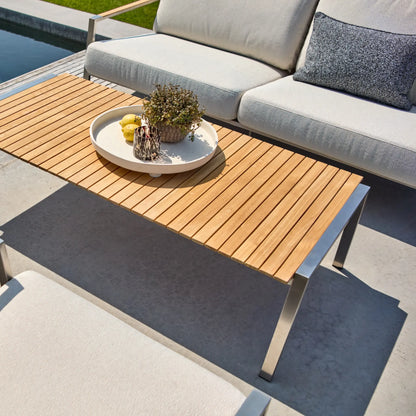 Brafab Naos 2,5-Sits Soffa, Stainless Steel/Dot Beige