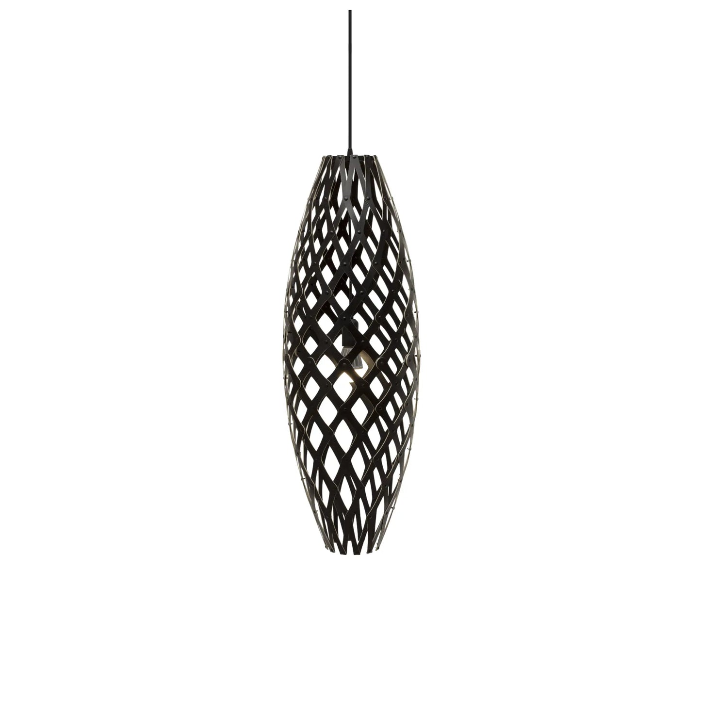 David Trubridge Hinaki Taklampa 90 cm, Svart