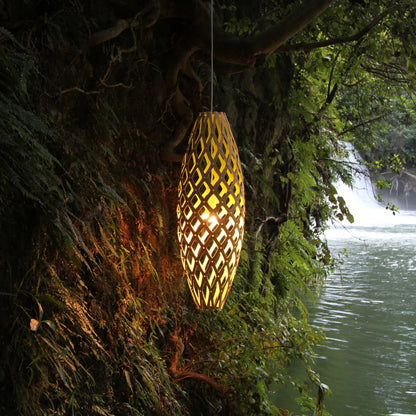 David Trubridge Hinaki Taklampa 90 cm, Svart