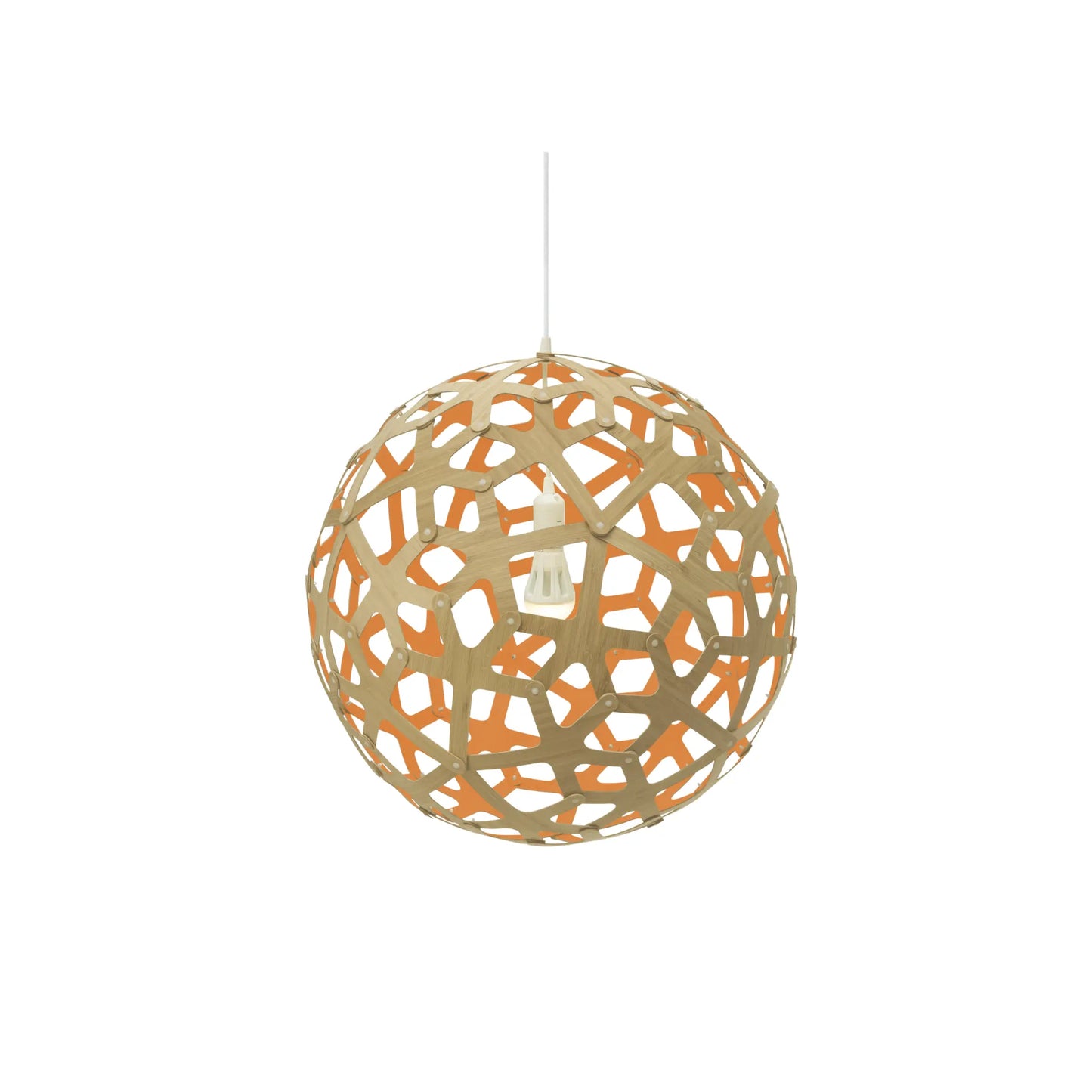 David Trubridge Coral Taklampa 60 cm, Orange