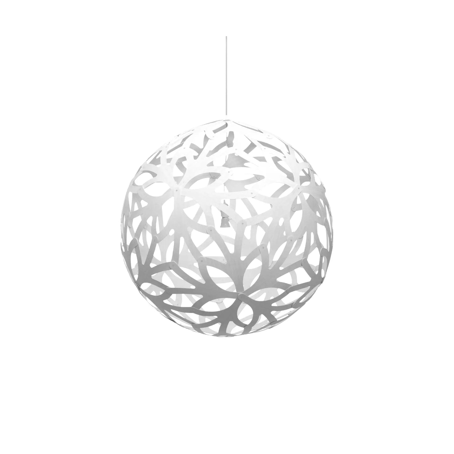 David Trubridge Floral Taklampa 80 cm, Vit