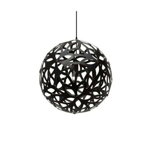 David Trubridge Floral Taklampa 80 cm, Svart