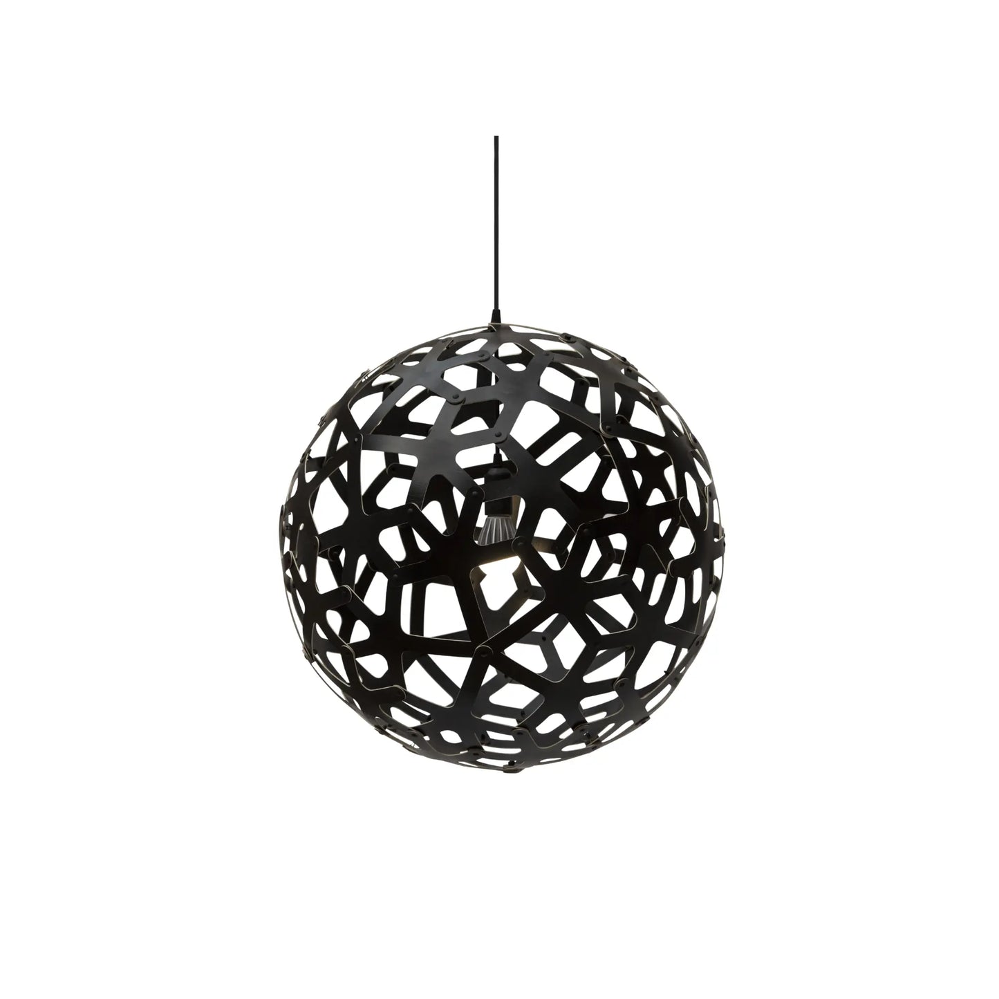 David Trubridge Coral Taklampa 60 cm, Svart