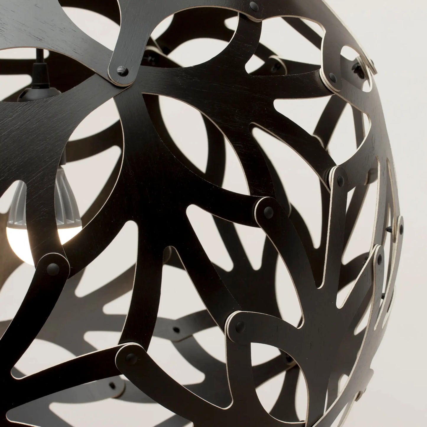 David Trubridge Floral Taklampa 60 cm, Svart