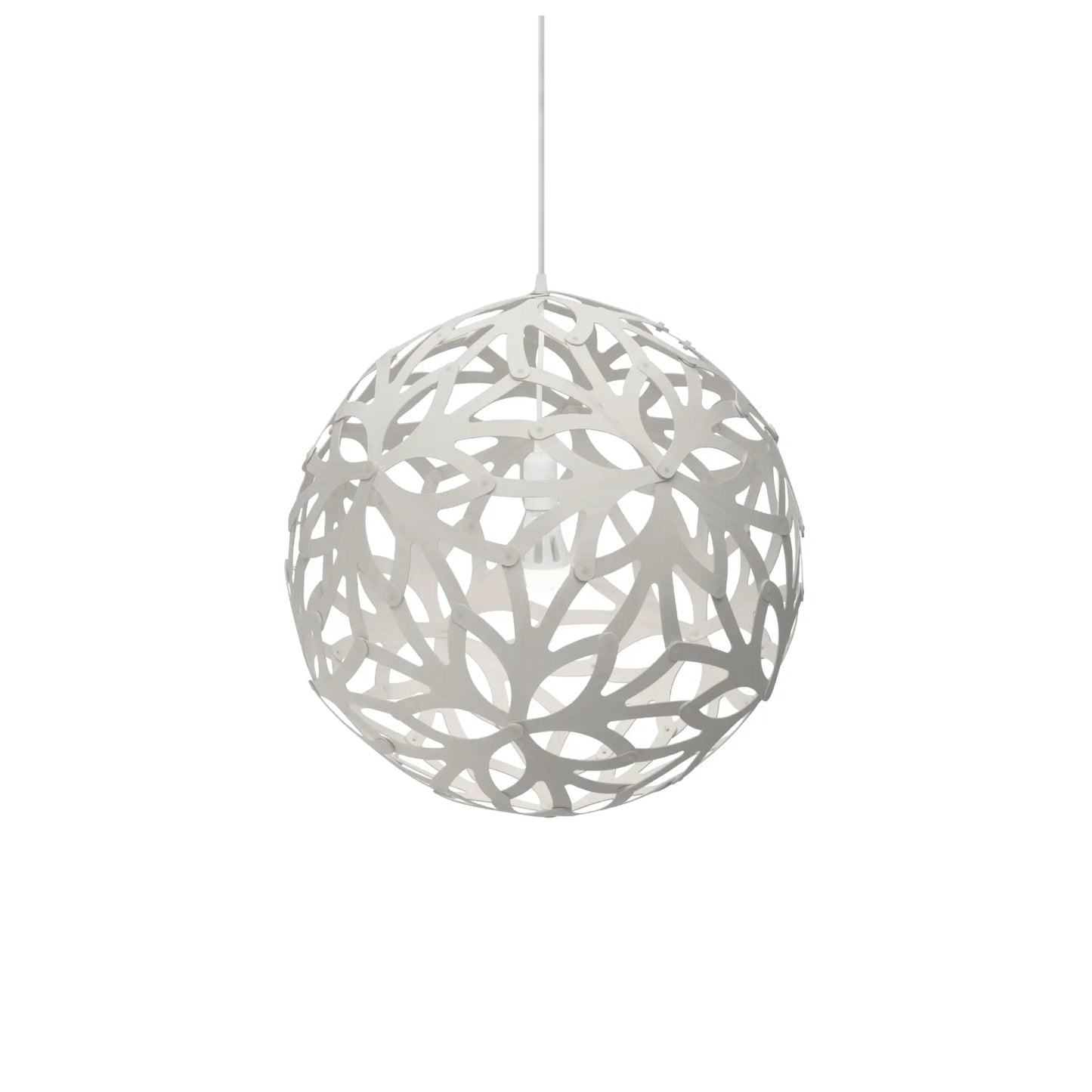 David Trubridge Floral Taklampa 60 cm, Vit