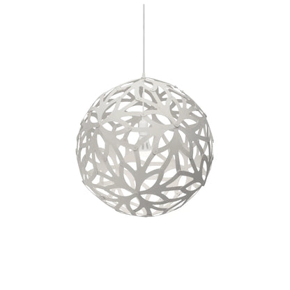 David Trubridge Floral Taklampa 60 cm, Vit