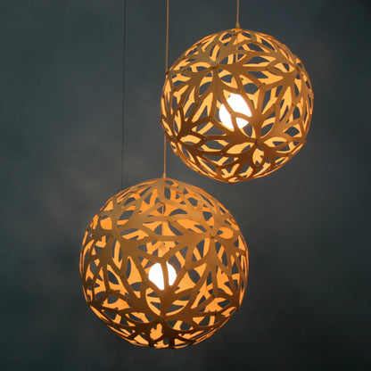 David Trubridge Floral Taklampa 40 cm, Bambu