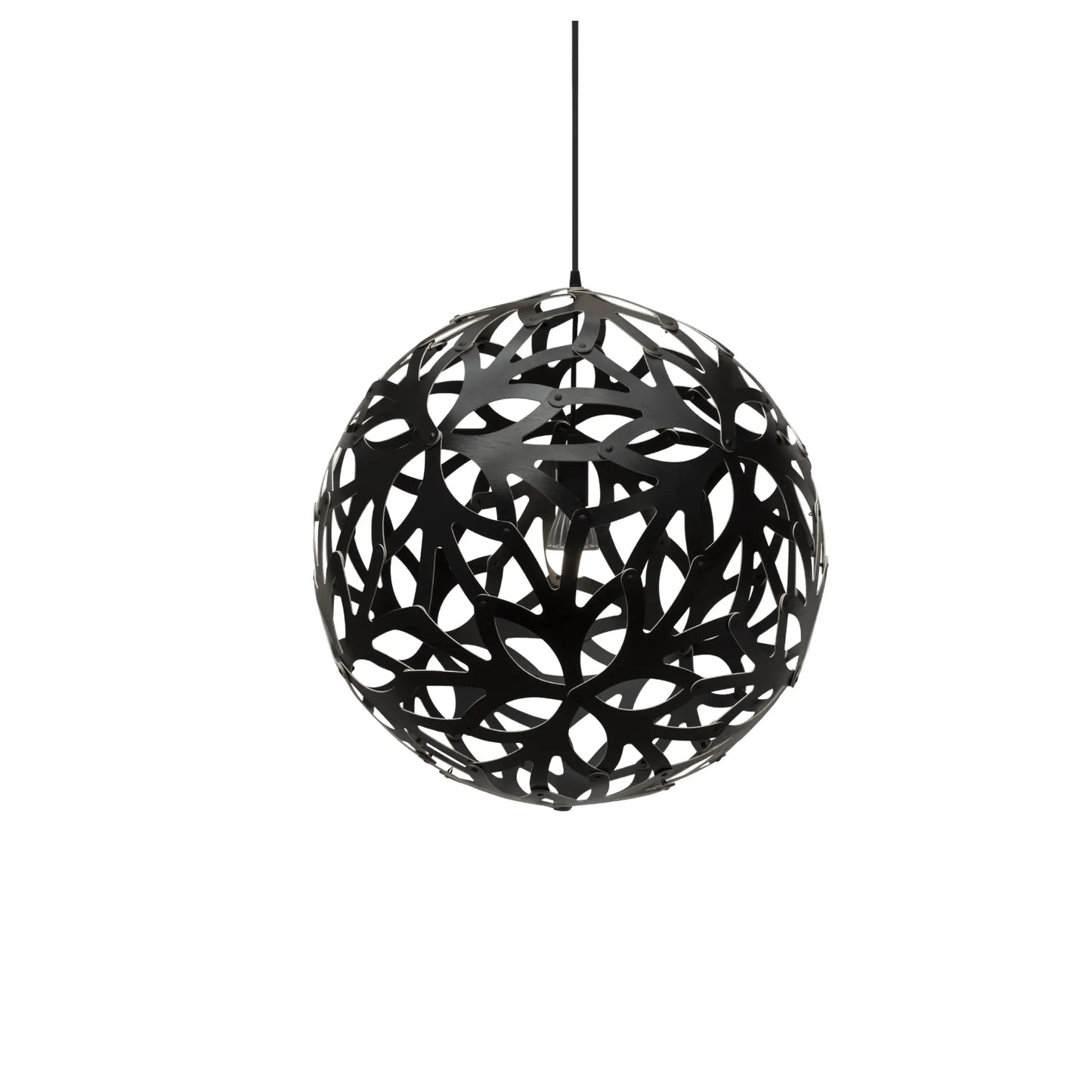 David Trubridge Floral Taklampa 60 cm, Svart