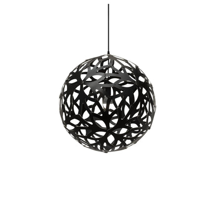 David Trubridge Floral Taklampa 60 cm, Svart