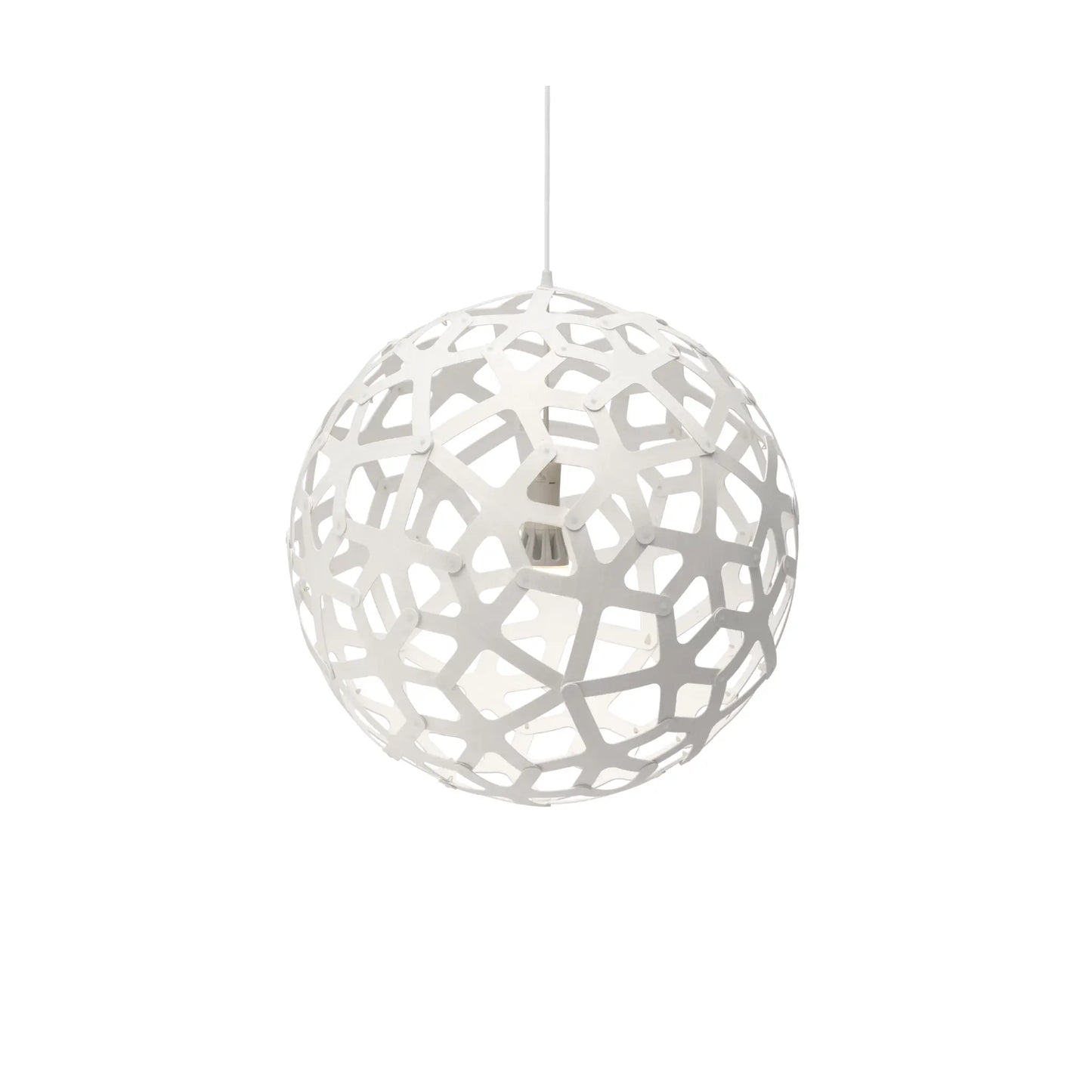 David Trubridge Coral Taklampa 80 cm, Vit