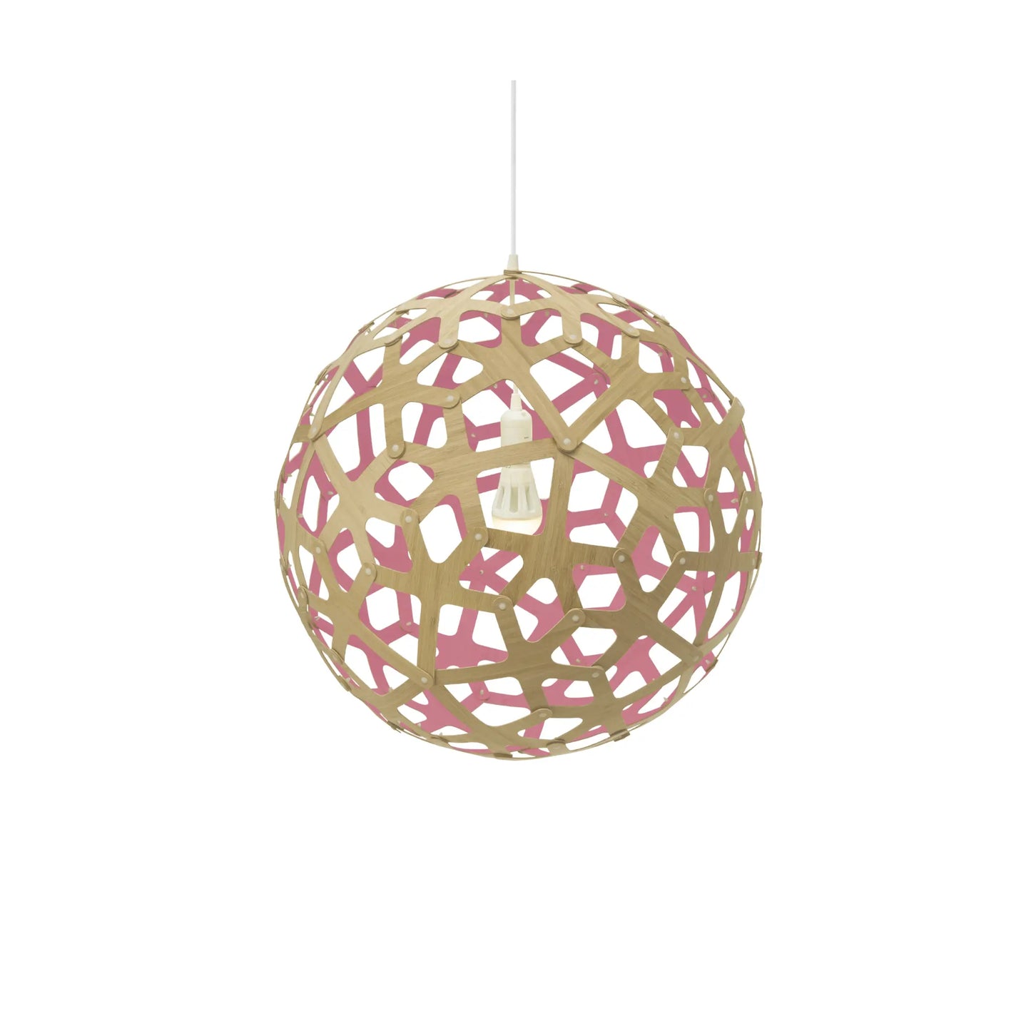 David Trubridge Coral Taklampa 80 cm, Rosa