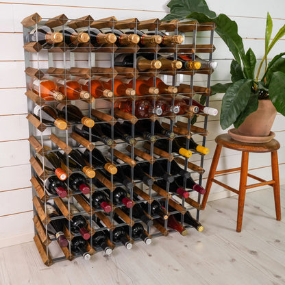 The Swedish Wine Rack Factory Vinställ 90 Flaskor, Ljust Trä