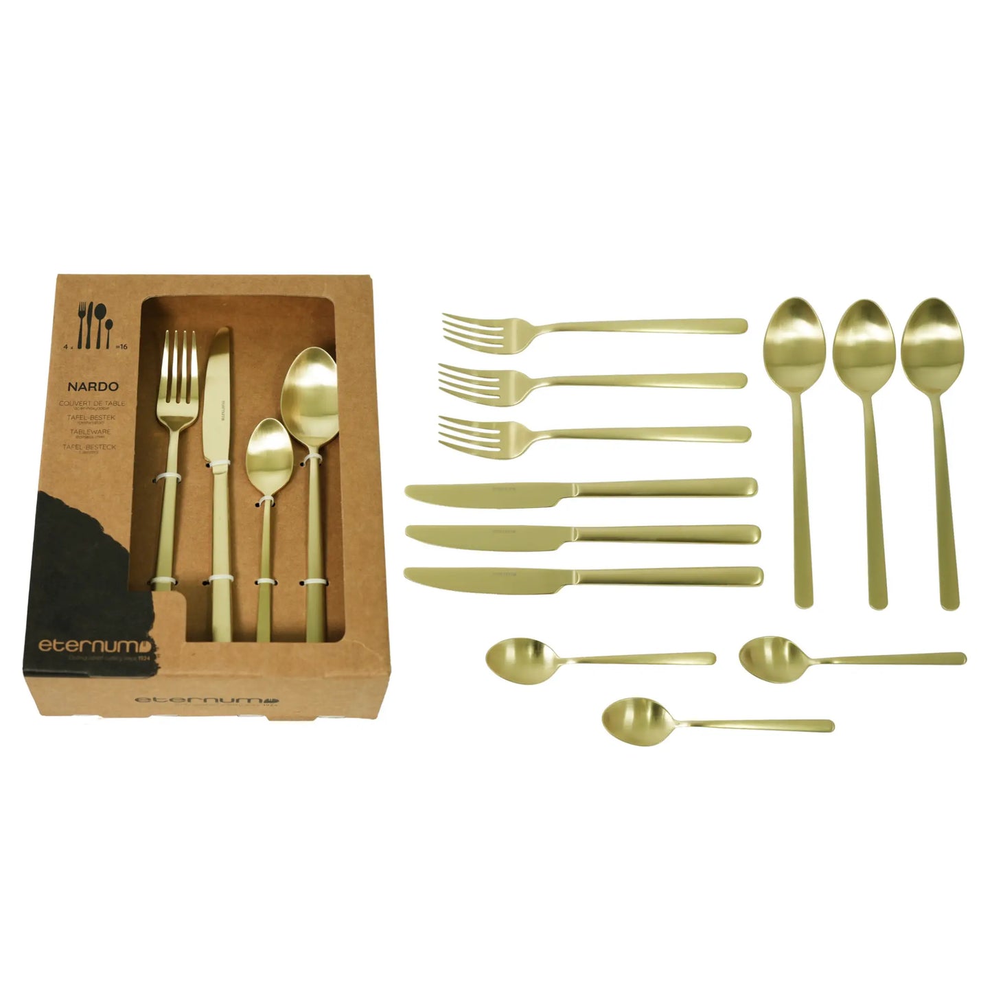 Eternum Nardo Bestickset 16 Delar, Champagne