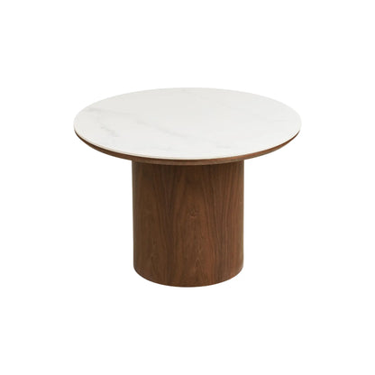 House Nordic Noli Soffbord 60 cm, Vit/Mörkbrun