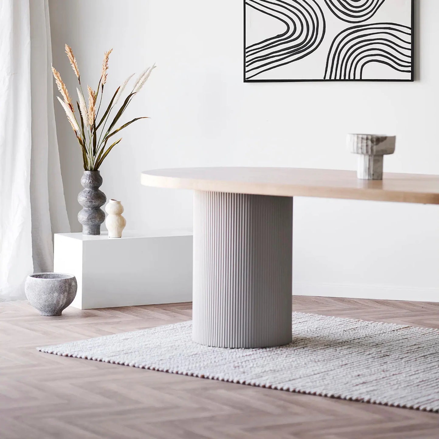 House Nordic Solva Matbord 100x220 cm, Sand/Natur